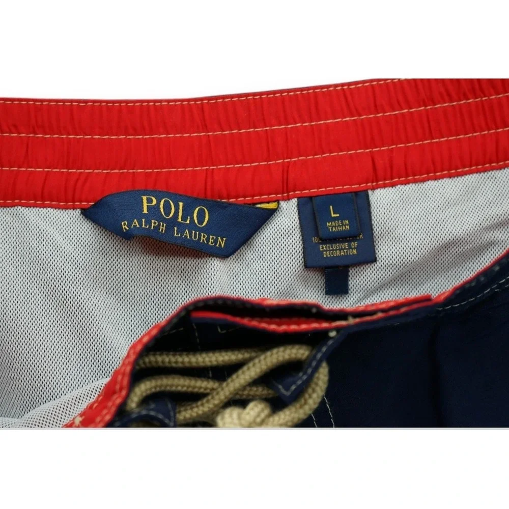 Polo Ralph Lauren Swim Trunks Men's Navy Size Large ~ EUC